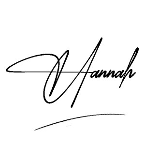 The best stylish Hannah name signature simple easy in English