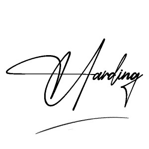 The best stylish Harding name signature simple easy in English