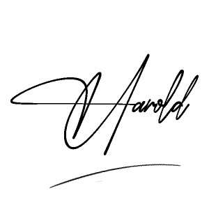 The best stylish Harold name signature simple easy in English