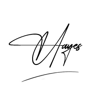 The best stylish Hayes name signature simple easy in English
