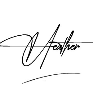 The best stylish Heather name signature simple easy in English