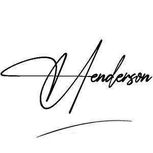 The best stylish Henderson name signature simple easy in English