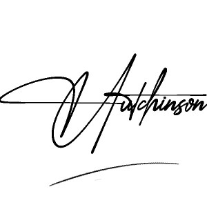 The best stylish Hutchinson name signature simple easy in English