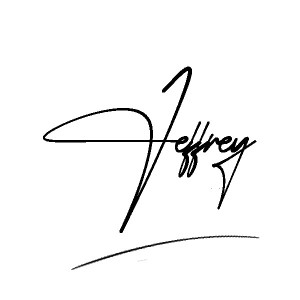 The best stylish Jeffrey name signature simple easy in English