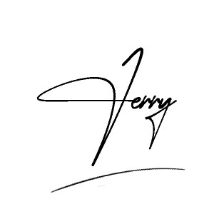 The best stylish Jerry name signature simple easy in English
