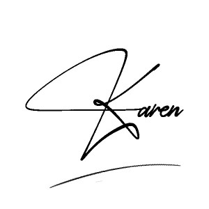 The best stylish Karen name signature simple easy in English