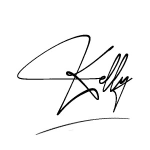 The best stylish Kelly name signature simple easy in English