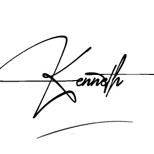 The best stylish Kenneth name signature simple easy in English