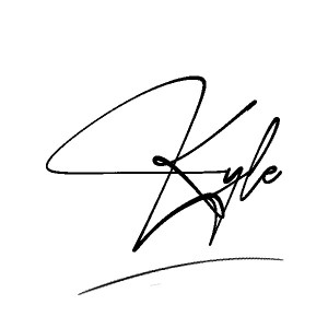 The best stylish Kyle name signature simple easy in English