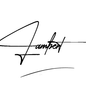 The best stylish Lambert name signature simple easy in English