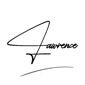 The best stylish Lawrence name signature simple easy in English
