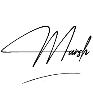 The best stylish Marsh name signature simple easy in English