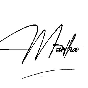 The best stylish Martha name signature simple easy in English