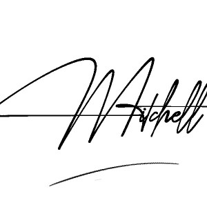 The best stylish Mitchell name signature simple easy in English