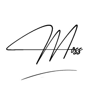 The best stylish Moss name signature simple easy in English