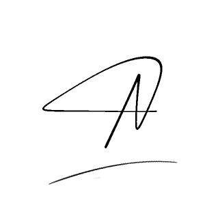The best stylish N name signature simple easy in English