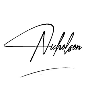 The best stylish Nicholson name signature simple easy in English