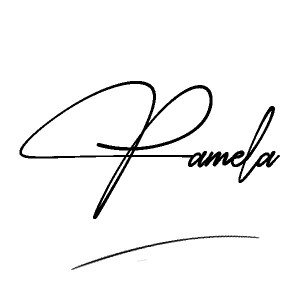 The best stylish Pamela name signature simple easy in English