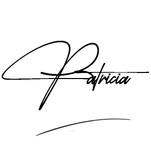 The best stylish Patricia name signature simple easy in English