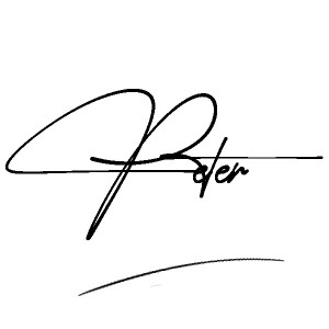 The best stylish Peter name signature simple easy in English
