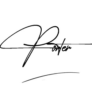 The best stylish Porter name signature simple easy in English