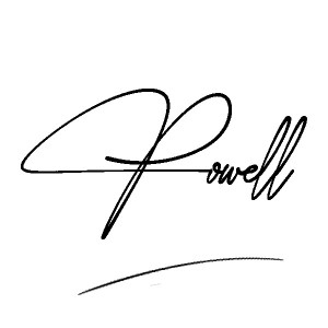 The best stylish Powell name signature simple easy in English