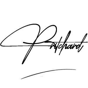 The best stylish Pritchard name signature simple easy in English