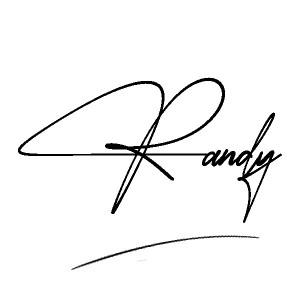 The best stylish Randy name signature simple easy in English