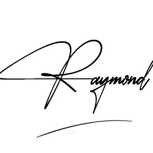 The best stylish Raymond name signature simple easy in English