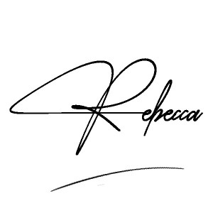 The best stylish Rebecca name signature simple easy in English