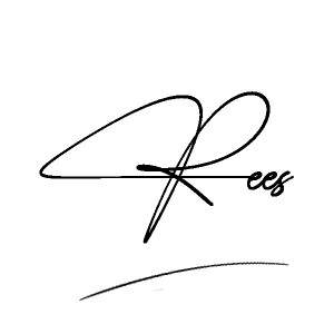 The best stylish Rees name signature simple easy in English