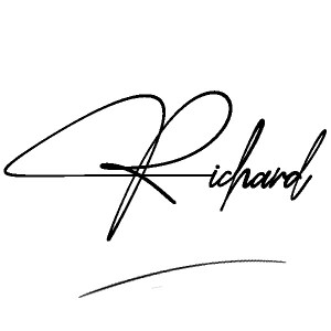 The best stylish Richard name signature simple easy in English