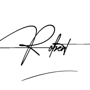 The best stylish Robert name signature simple easy in English