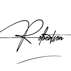 The best stylish Robertson name signature simple easy in English