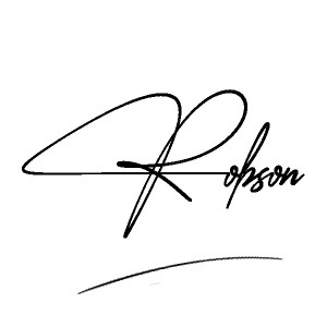 The best stylish Robson name signature simple easy in English