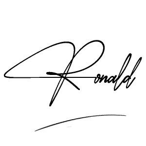 The best stylish Ronald name signature simple easy in English