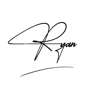 The best stylish Ryan name signature simple easy in English