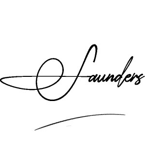 The best stylish Saunders name signature simple easy in English