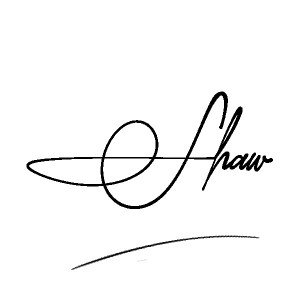 The best stylish Shaw name signature simple easy in English