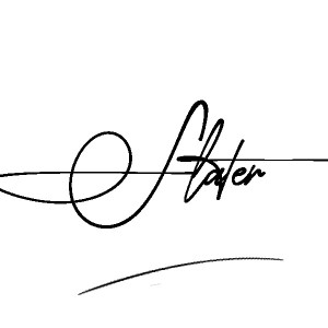 The best stylish Slater name signature simple easy in English