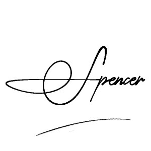 The best stylish Spencer name signature simple easy in English
