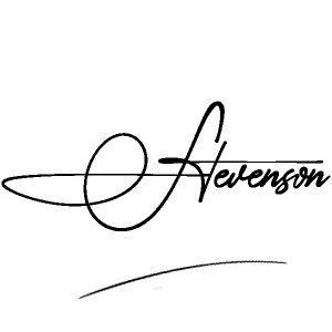 The best stylish Stevenson name signature simple easy in English