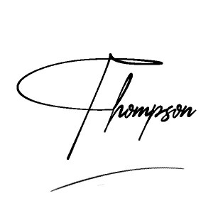 The best stylish Thompson name signature simple easy in English