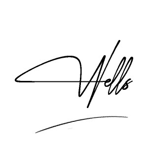 The best stylish Wells name signature simple easy in English