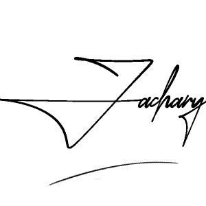 The best stylish Zachary name signature simple easy in English