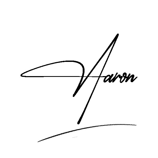 The best stylish Aaron name signature simple easy in English