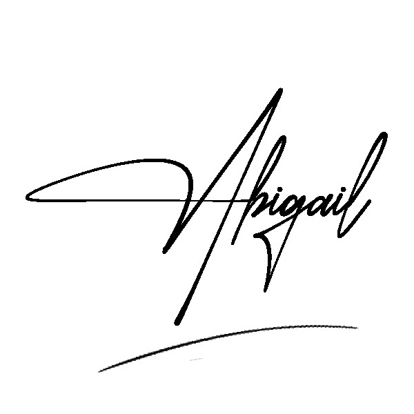 The best stylish Abigail name signature simple easy in English