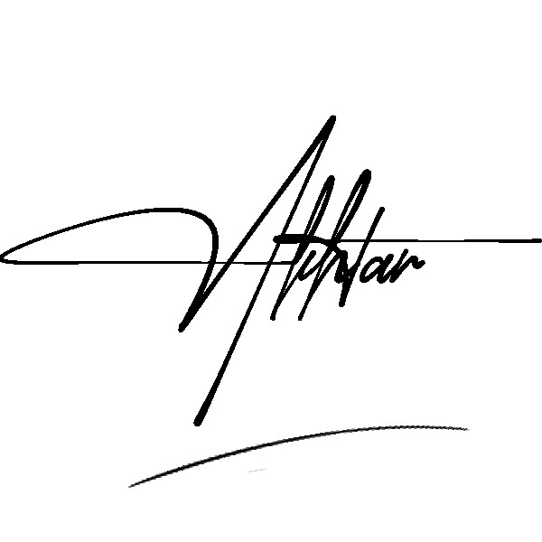 The best stylish Akhtar name signature simple easy in English