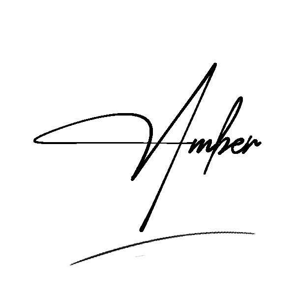 The best stylish Amber name signature simple easy in English