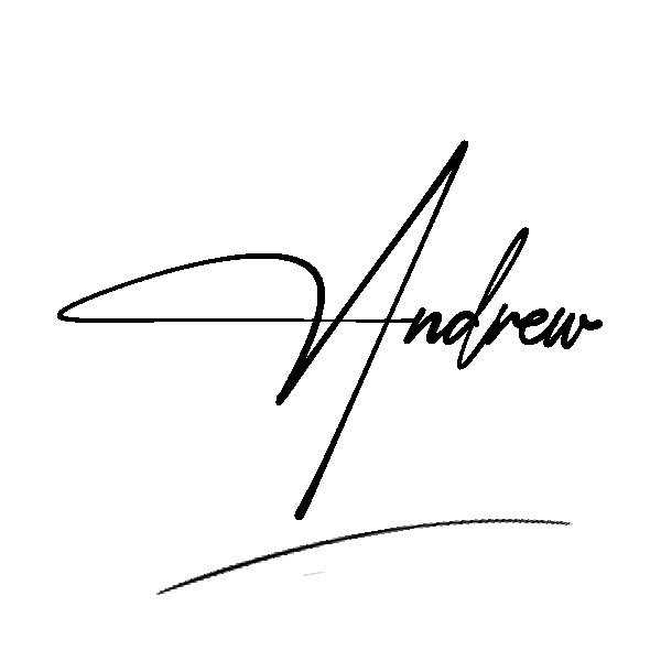 The best stylish Andrew name signature simple easy in English